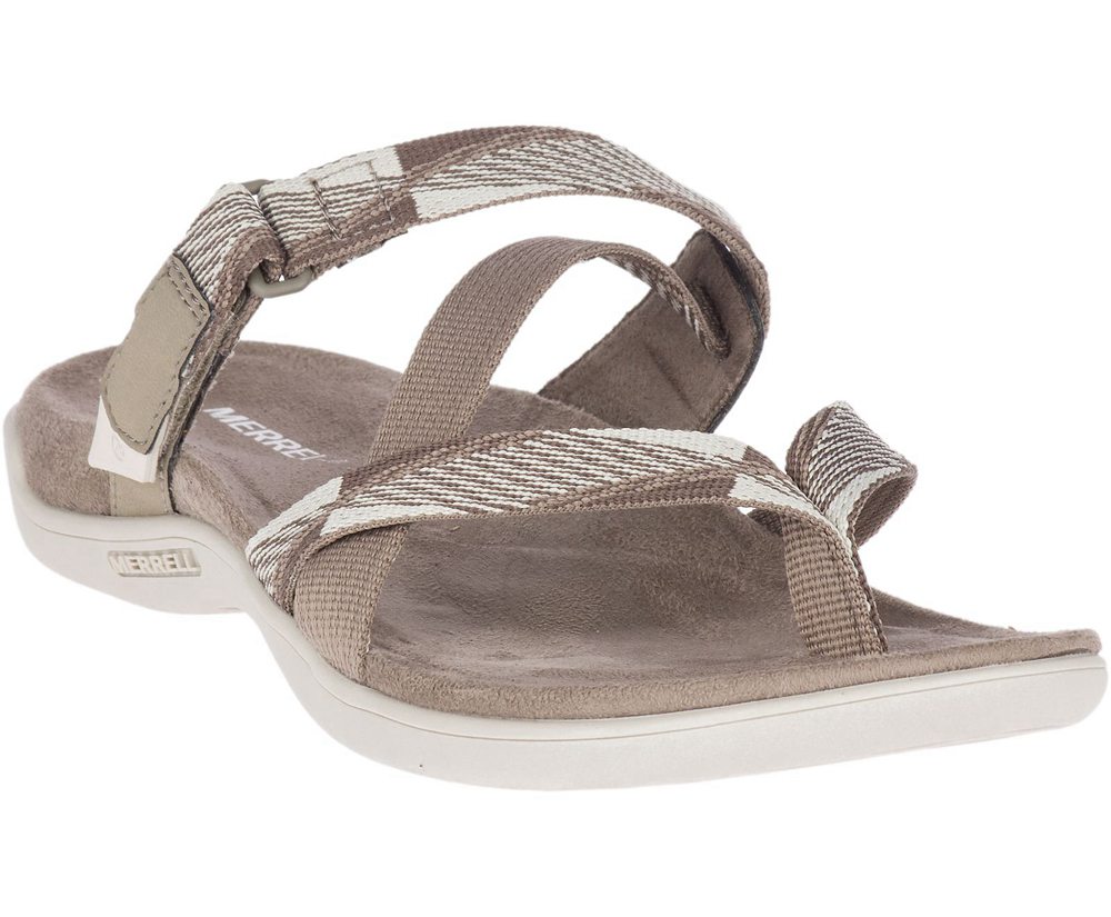 Sandálias Senhora - Merrell District Mendi Thong - Cinzentas - VUD905423